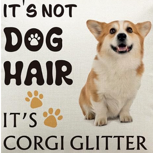 It's Not Dog Hair It's Corgi Glitter Kitchen Towel 2pc 16x24