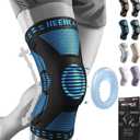 NEENCA Professional Knee Brace for Pain Relief, Medical Knee Support with Patella Pad & Side Stabilizers, Compression Knee Sleeve for Meniscus Tear, ACL, Joint Pain, Runner, Workout (Blue, Large)
