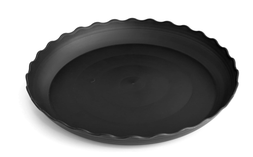 12 inch Plant Saucer Plant Tray, Plastic Plant Saucer, Heavy Duty Plant Tray for Pots, Plant Saucers for Indoors Planter, Garden Water Plate Bowls (Black)