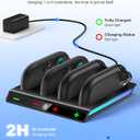 Svetaecho Enhanced Controller Charger Station Compatible with Switch 2 Joy Con, Magnetic Fast Charging Dock for Switch 2 Joy Con Charger Accessories PlayStation 3