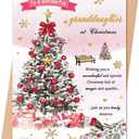 2 x Granddaughter Christmas Card Gift, Granddaughter Christmas Card from Grandma Grandpa