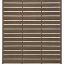 HDPE Outdoor Privacy Screen 72" H x 47.2" W Freestanding Room Divider with Metal Base, Weatherproof Waterproof Sunscreen Rustproof Partition Screen for Patio Backyard Pool Balcony, Brown