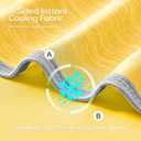Cooling Blanket Twin Size(60 * 80),Lightweight & Breathable Cooling Blanket for Hot Sleepers,Soft Cold Blanket Double-Side Cool,Decorative Blankets for Room All-Season Used,Ginger Yellow