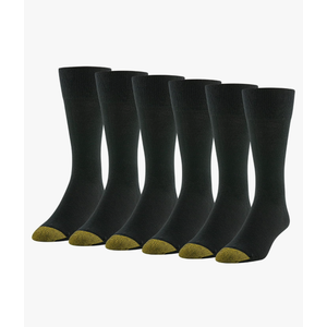GOLDTOE Men's Cambridge Crew Socks, 6-Pairs