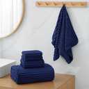 Extra Large Bath Towel Set of 6 (40"x80"),Oversized Bath Sheet Super Soft Highly Absorbent Microfibers Quick Dry Luxury Shower Towel for Bathroom Spa Gym Hotel Yoga(Navy Blue, 6Piece)