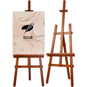 DJAR Art Easel for Painting, Tool-Less Installation Adjustable Wooden Painting Easel Stand for Adults, Artist, Beginners, Hold Canvas up to 39'', Walnut