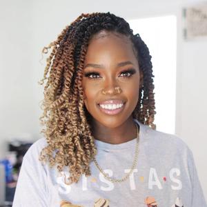 ToyoTress Tiana Passion Twist Hair - 8 Inch 8 Packs Pre-twisted Crochet Braids Ombre Brown Blonde, Short Bob Pre-looped Synthetic Braiding Hair Extensions (8 Inch, OT30/27-8P) (8 Inch (Pack of 8))