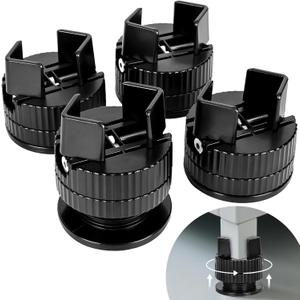 4 Pcs Bed Risers with Fine tuning Adjustable Screw Clamp, durable furniture risers with a load-bearing capacity of 4000LBs, Bed Risers are Height Adjustable 1.8in-2.3in, Suitable for Bed, Desk, Sofa
