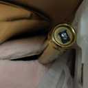 Swivel Vanity Stool for Makeup Room, Faux Fur Vanity Chair Height Adjustable Round Storage Ottoman, Large Size Footrest for Living Room Bedroom, Pink