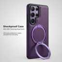 Spin Stand Case for Samsung Galaxy S26 with Kickstand Rotatable-Purple
