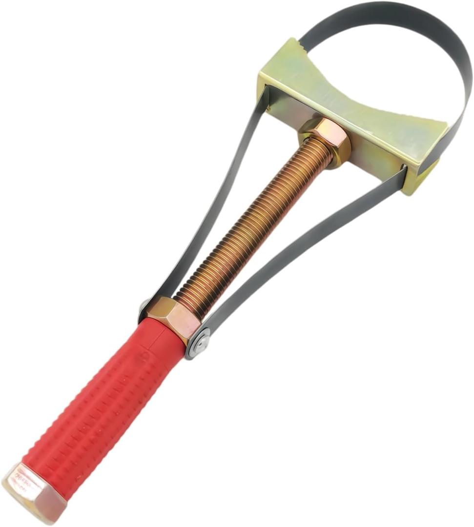 Adjustable Oil Filter Removal Tool,Heavy Duty Oil Filter Wrench,Fits for larger vehicles,Fits for larger size oil filters,large truck/large tractor/Excavators etc,Adjustable Strap 9-15 cm Diameter