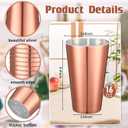 Jingmore 100 Pack 16 oz Disposable Plastic Cups Aluminum Party Tumbler Stackable Plastic Drinking Cups for Hot Cold Drinks Coffee Cocktail Beverage for Wedding Birthday Graduation Picnic(Rose Gold)