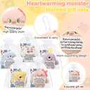 Hotop 20 Set Positive Gifts Bulk Mini Devil Plush Keychains with Cards and Bags, Inspirational Appreciation Monster Gifts for Employee Coworker Students Teacher Thanksgiving Christmas Class Prizes