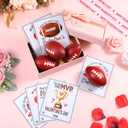 24 Set Valentine s Day Gifts for Kids Cards with Squeeze Footballs, Sports Themed Valentines Day Gifts Classroom Exchange for Valentines Party Favors School Prizes Birthday Party Supplies