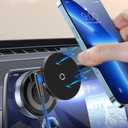 Spinning Vacuum Magnetic Phone Holder 15W Fast Wireless Charger for All Smartphones & All Car Models Holds Like Glue on Bumpy Roads! FCC Certified car Phone Mount Magnetic