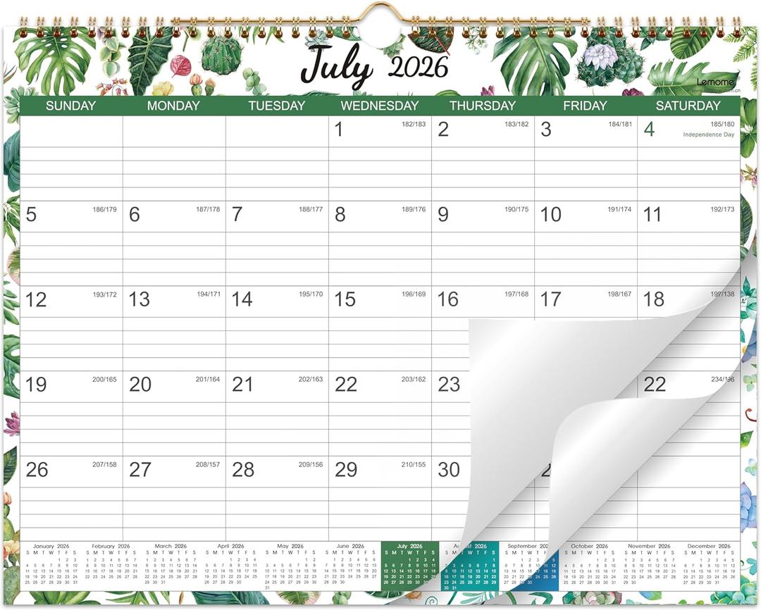 2026-2027 Wall Calendar - 2026-2027 Calendar from July 2026 - Deccember 2027, 14.8 "x11.4", Large Ruled Blocks Perfect for Planning and Organizing for Home or Office
