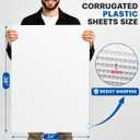 Corrugated Plastic Board 24 x 36 Inch, Waterproof White Corrugated Plastic Sheet Poster Board Custom Blank Yard Signs for Outdoor Estate Garage Sale, Birthday Party, Parking, Guidepost, 5 Pcs