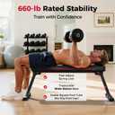 FLYBIRD Foldable Flat Weight Bench For Home Gym, Sturdy Strength Training Workout Bench, Space-saving Bench Press Flat Exercise Bench, Easy to Assemble