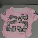 RoseSeek Girl's 2 Piece Summer Outfits Short Sleeve Ruched Basic Tess and Camo Cargo Pants Sets Trendy Pure Pink 10Y