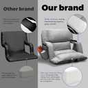 yeyeeyyee Wide Stadium Seats with Back Support, Exclusive Sofa Style Design Extra Thick Bleacher Chairs with Back and Cushion, 6 Reclining Positions - Ultimate Comfort for Sports Events (Grey, 22.5"), Wide - Width 22.5 Inches