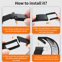 Silicone SportFlex Bands Compatible with WHOOP 5.0/MG Band for Men Women - Soft, Breathable & Comfortable, Adjustable Waterproof Replacement Wristbands Straps- Not Compatible with Gen 4