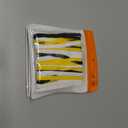 3 x UpUGo 3 Pair Flat Shoe laces, 5/16" Wide Shoelaces for Athletic Running Sneakers Shoes Boot Strings (40", White Black Yellow)