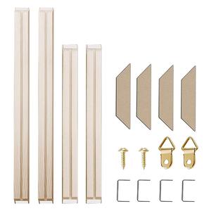 Texas Art DIY Wood Stretcher Bars for Canvas, Solid Wood Frame Kit, Easy to Assemble, Gallery Wrap for Oil Painting, Wall Posters, Customized Wooden Frame Kit for Diamond Painting, White, 20x30 Inch