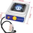 Vivicreate Propane Gas Stove 10000 BTU Single Burner Stainless Steel Cooktop Portable Outdoor Cooking with Regulator for Camping BBQ Patio Picnic