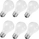 60 Watt Incandescent Light Bulbs, A19 Shatter Resistant Rough Service Light Bulb, Soft White - 6 Pack