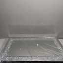 Crystal Crush Diamond Rectangle Silver Mirror for Wall Decoration 24x32inch Wall Hang Frameless Mirror Acrylic Diamond Decor.