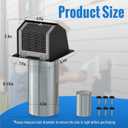6-Inch Dryer Vent Cover Outside,Dryer Exhaust Vent with Removable Screen & Cushioned Non-Return Flap, Exterior Wall Mount Air Vent Cap for Dryer and House Exhaust(Black)