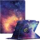 Fintie Rotating Case for iPad Pro 13-inch (M4) 2024 with Pencil Holder - 360 Degree Swiveling Protective Stand Cover with Auto Wake/Sleep, Galaxy