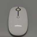 VssoPlor Type C Wireless Mouse, USB C MacBook Wireless Mouse Dual Mode Cordless Mice with USB and Type C Receiver Compatible with PC, Laptop, MacBook and All Type C Devices-White Silver