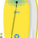 BPS New Zealand Shaka Body Board for All Wave Conditions - Lightweight with EPS Core, HDPE Slick Bottom, Body Boards for Beach with Wrist Leash and Plug for Kids and Adults - All Skill Levels (41 Inch, 14 Yellow Blue)