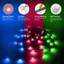 Led Light for TV Backlight, 16.4ft/5m RGB+W Behind TV Bias Lighting,USB Powered Led Strip Lights for HDTV PC Computer,Music Sync & Timer,Gaming Room Bedroom Decor Immersive Home Theater