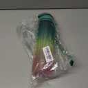 Enerbone 32 oz Drinking Water Bottle with Times to Drink and Straw, Motivational with Carrying Strap, Leakproof BPA & Toxic Free, Ensure You Drink Enough Water for Fitness Gym Outdoor (Green Red)