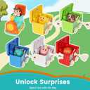 Learning Toys for Toddlers 2 3 4 Years, Musical Educational Farm Train Montessori Learning Toy with 6 Farm Animals and Farmer Learn, Key Unlock Fun, Easter Christmas Birthday Gift for Kids Boys Girls