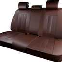 Huidasource Rear Row Seat Covers, Waterproof Faux Leather, Universal Fit for Most Cars, SUVs & Trucks, Easy to Install, Spill & Dirt Resistant, Great for Travel & Pets, Coffee