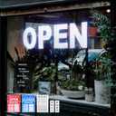 Open Signs for Business, 30"x10" Dimmable Large LED Open Light Up Sign with Hanging Installation for Salon Gym Cafes Store Office Bar Hotel Pubs Cold white