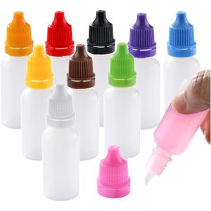 10PCS Eye Dropper Bottles, Mini Plastic Dropper Bottles For Travel, Empty Squeezable Refillable Containers with Cap and Plug (15ml/0.5oz)