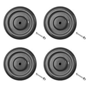 4 Pack Shopping Cart Wheels Replacement, 5 Inch TPU Cart Wheels with Screws, Quiet Double Ball Bearing Shopping Cart Replacement Wheel (Gray)