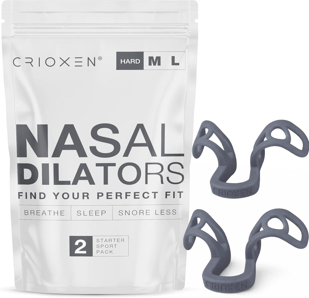 Nasal Dilators for Breathing Sleeping - Reusable Internal Nostril Nose Opener, Anti Snoring Device Maximum Nasal Airflow Support Comfortable Fit for Congestion 2 Pack Hard M/L