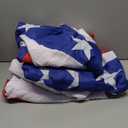 1.5X 3 Ft USA Patriotic Pleated Fan Flags, American Bunting Flag for Outside, Patriotic Half Fan Banner Flag with Brass Grommet for 4th of July Memorial Day Indoor Outdoor Decoration, 18PCS