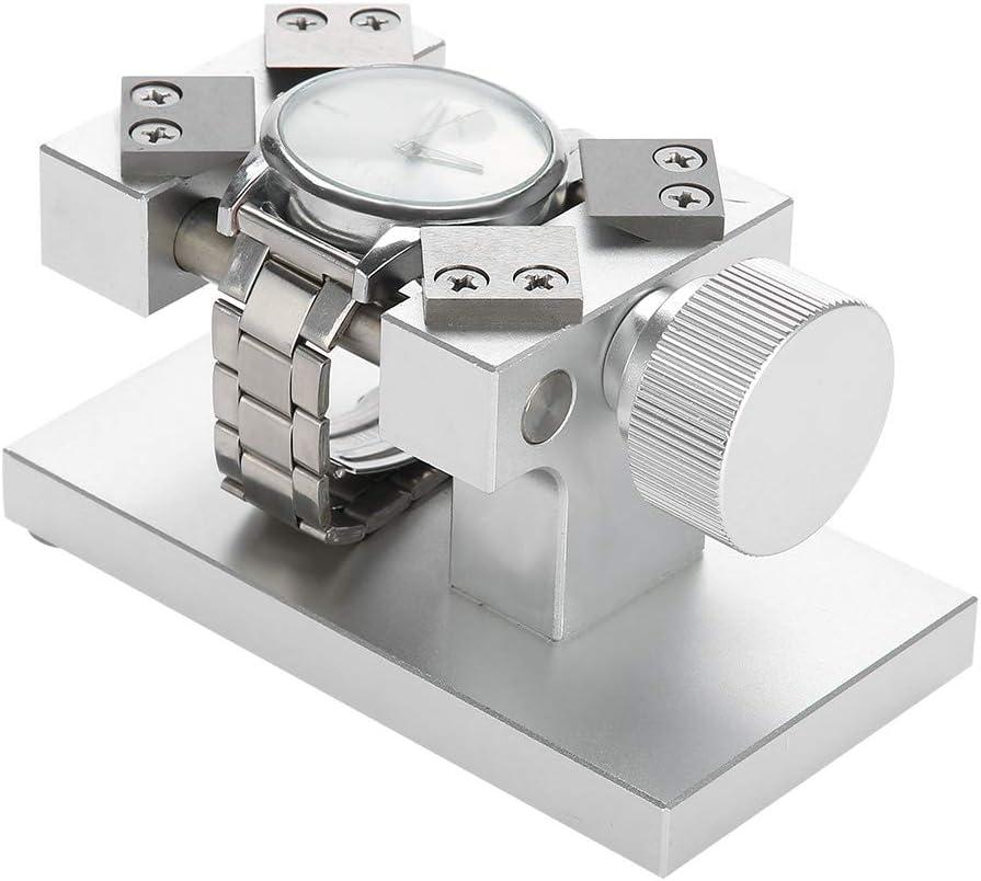 Watch Bezel Opener, Red/Silver Professional Watch Bezel Removal Tool Workbench Back Case Opener Tool Watch Repair Tool for the 38-40mm Diameter Watches Back Cover (Silver)