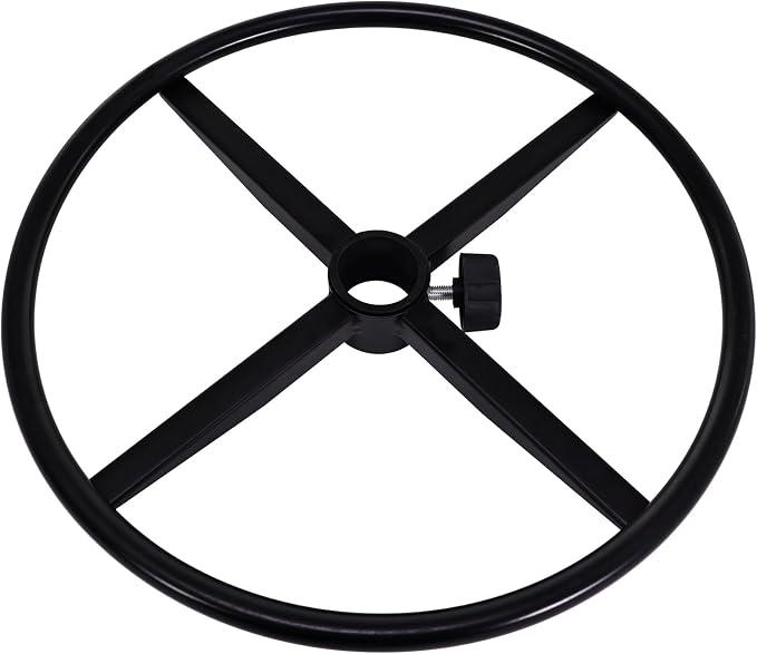 Frassie 17.7 inch Metal Chrome Office Stool Foot Rest Ring Black