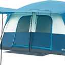 PORTAL 8  Person Family Camping Tent with Porch, Big Family Camping Tent with Tall Height, Good Ventilation, Water Resitant Large Tent for Outdoor Camping, Backyard