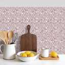 36pcs Modern Shell Tile Sticker Pink Peel and Stick Wall Tile Decals 4x4 in Self-Adhesive Removable Waterproof Vinyl Decals for Kitchen Bathroom Backsplash