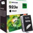 923e 923XL Black Replacement for HP 923 Black Ink Cartridges for HP Printers Office Jet Pro 8125e 8135e 8138e 8139e 8130 8130e Series OfficeJet 8122e 8120 Series Printer(1 Pack 923 XL)