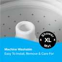 SlipX Solutions 27" Oversize Square Shower Mat, Non-Slip Mat for Elderly & Kids, 100+ Power Grip Suction Cups for Smooth Surfaces, Machine Washable, Clear