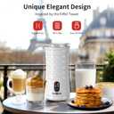 Milk Frother, Paris Rhne 4-in-1 Milk Steamer and Frother, Hot & Cold Foam Milk Warmer with Temperature Control, Auto Shut-Off Frothers for Coffee, Latte, Cappuccino, Macchiato